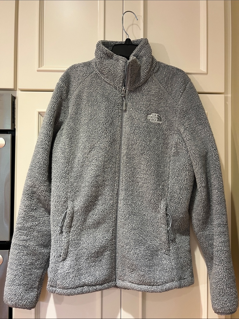 The North Face Gray Plush Full-Zip Fleece Jacket